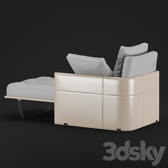 Minotti “Luggage” Chaise Longue 3DSMax File - thumbnail 3