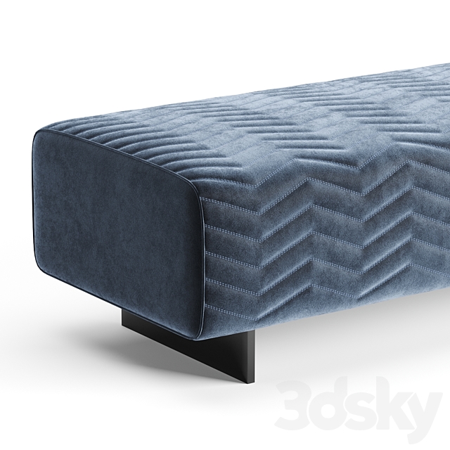 Minotti quincy chevron benches 3DSMax File - thumbnail 4