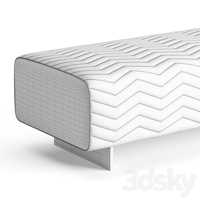 Minotti quincy chevron benches 3DSMax File - thumbnail 5