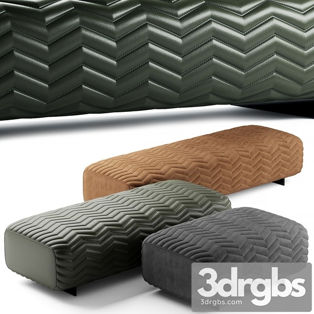 Minotti Quincy Pouf 3dsmax Download - thumbnail 1