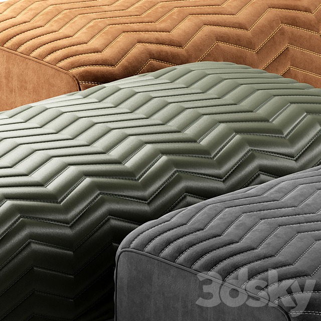 minotti quincy pouf 3DSMax File - thumbnail 2