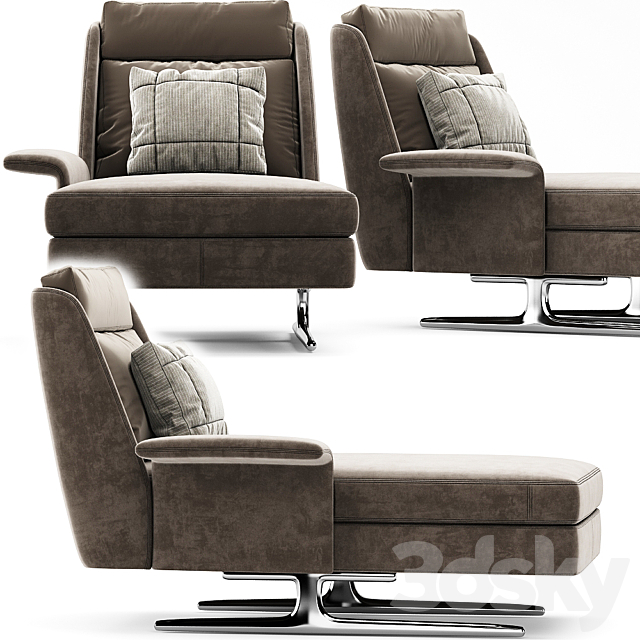 Minotti Spencer Chaise Lounge 3DSMax File - thumbnail 3