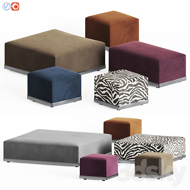 Minotti west ottoman set 3DSMax File - thumbnail 1