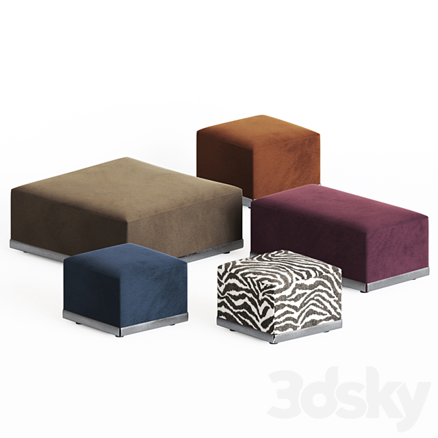 Minotti west ottoman set 3DSMax File - thumbnail 2