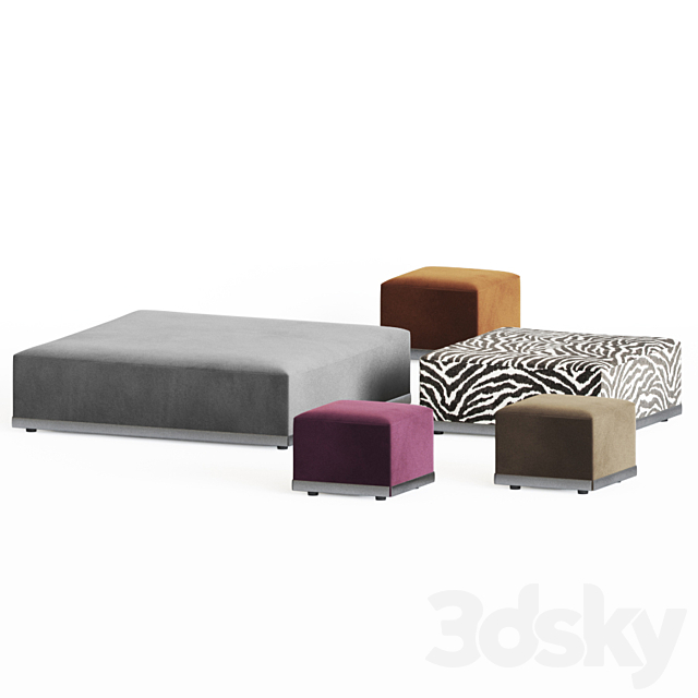 Minotti west ottoman set 3DSMax File - thumbnail 3