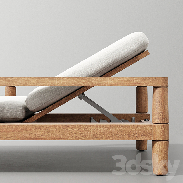 Miramar Teak Chaise 3DSMax File - thumbnail 4