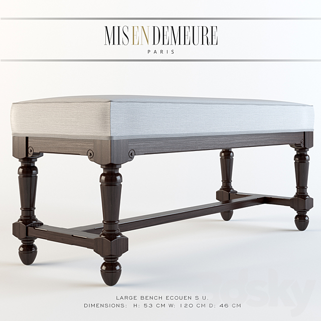 MisEnDemeure_Large bench Ecouen SU 3DSMax File - thumbnail 1