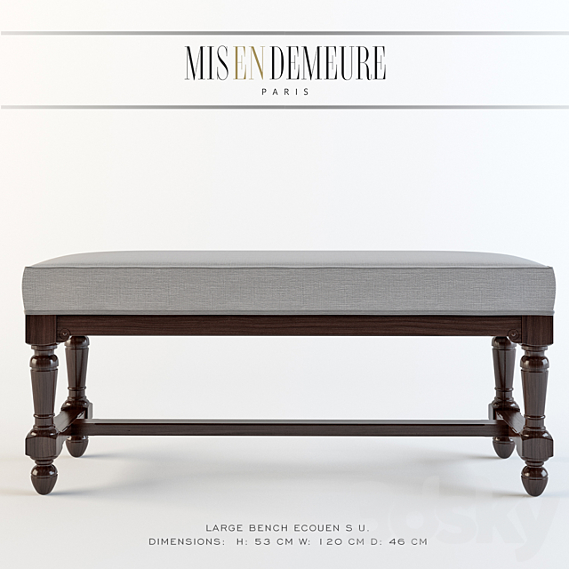 MisEnDemeure_Large bench Ecouen SU 3DSMax File - thumbnail 2