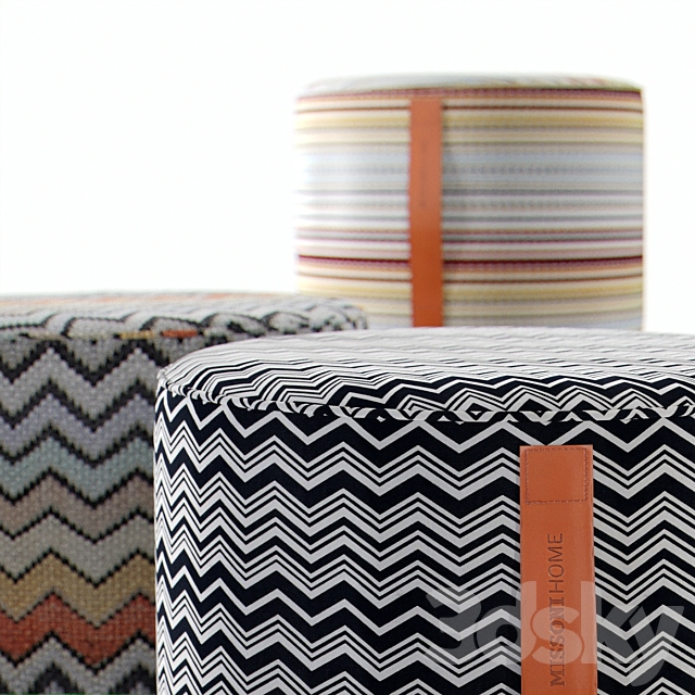 Missoni home poufs 3DSMax File - thumbnail 4