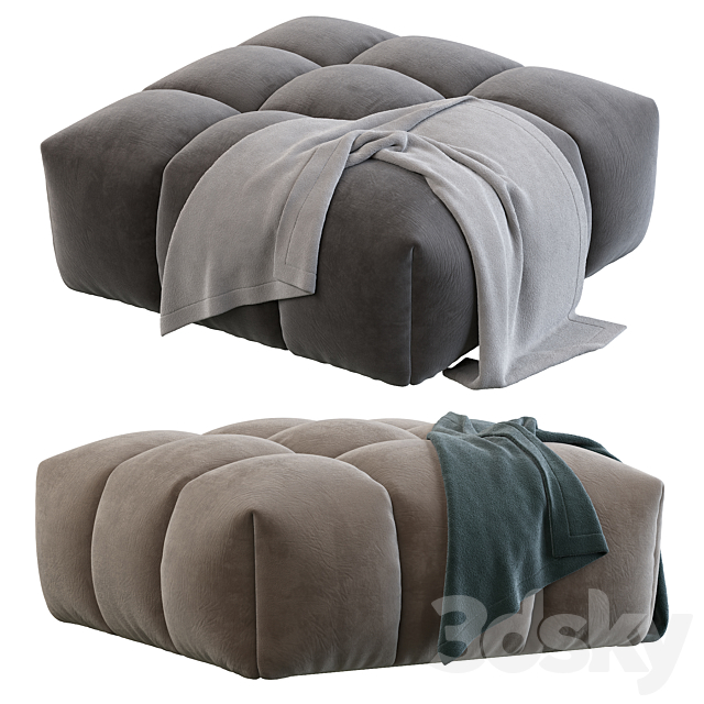 Modern pouf 3DS Max Model - thumbnail 2