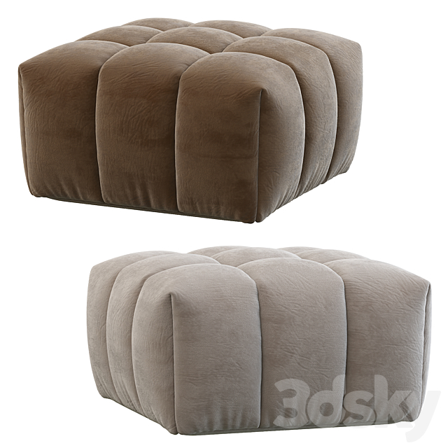 Modern pouf 3DS Max Model - thumbnail 3