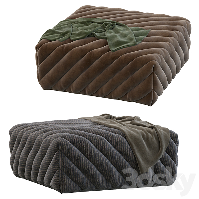 Modern pouf n2 3DSMax File - thumbnail 2