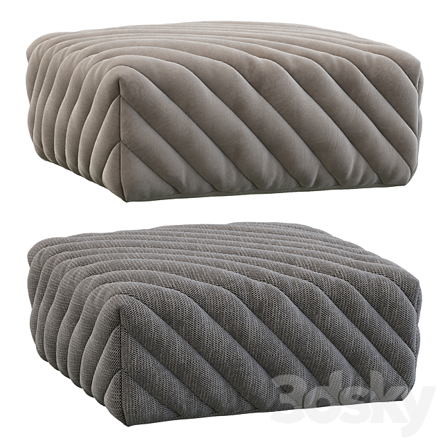 Modern pouf n2 3DSMax File - thumbnail 3