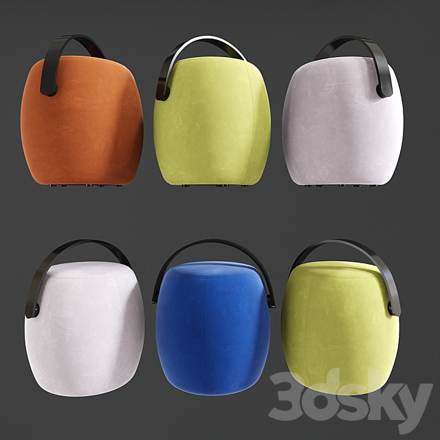 Modern poufs 3DSMax File - thumbnail 1