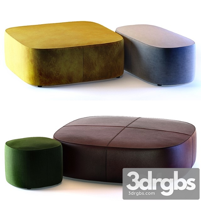 Molteni & c domino next poufs 2 3dsmax Download - thumbnail 1