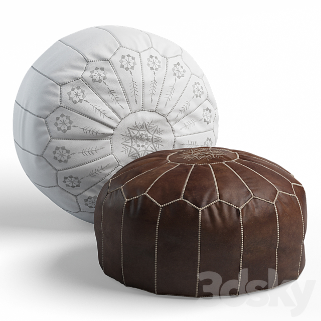 Moroccan pouf 3ds Max - thumbnail 1