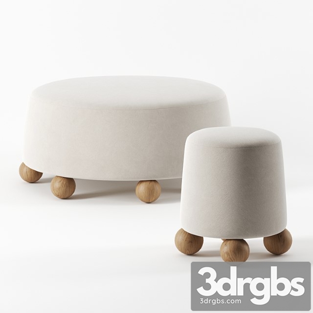 Morro Pouf by Kelly Wearstler 3dsmax Download - thumbnail 1