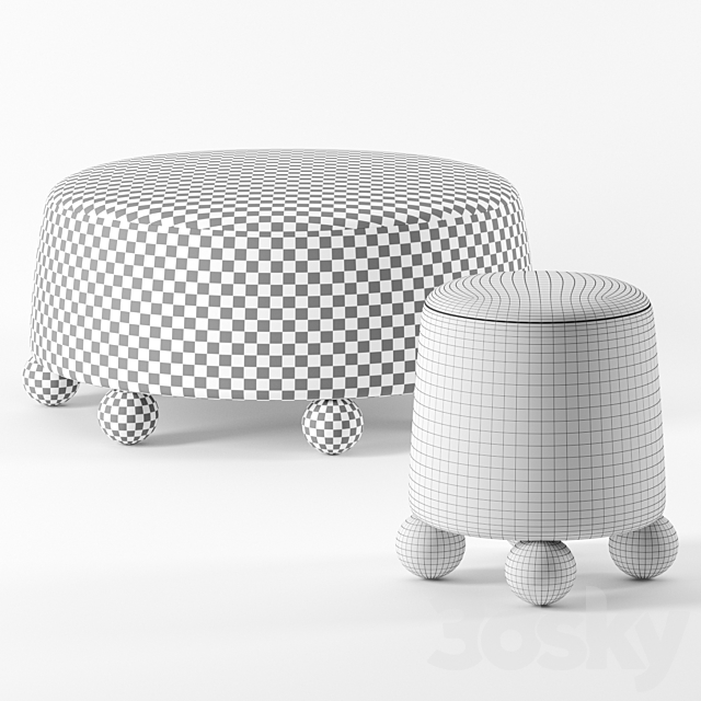 MORRO pouf by Kelly Wearstler 3DSMax File - thumbnail 2