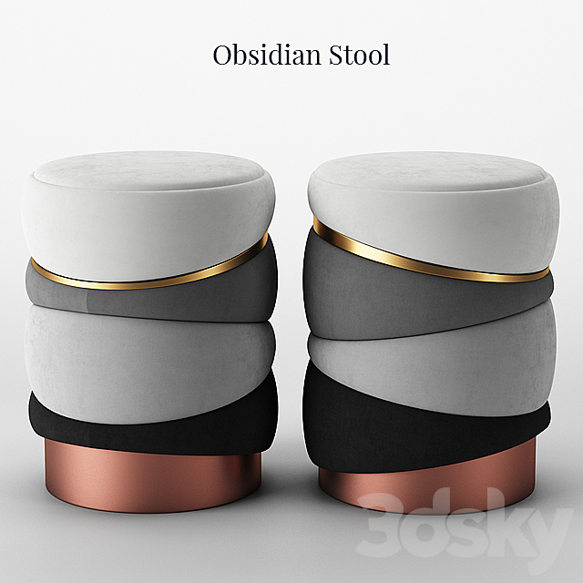 Muranti Obsidian Stool 3DSMax File - thumbnail 1