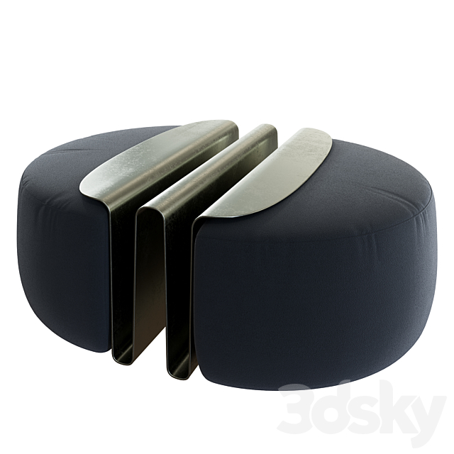 Natuzzi WAVE Pouf 3DS Max Model - thumbnail 3