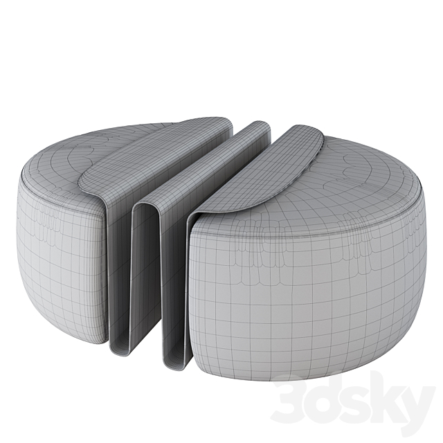 Natuzzi WAVE Pouf 3DS Max Model - thumbnail 5