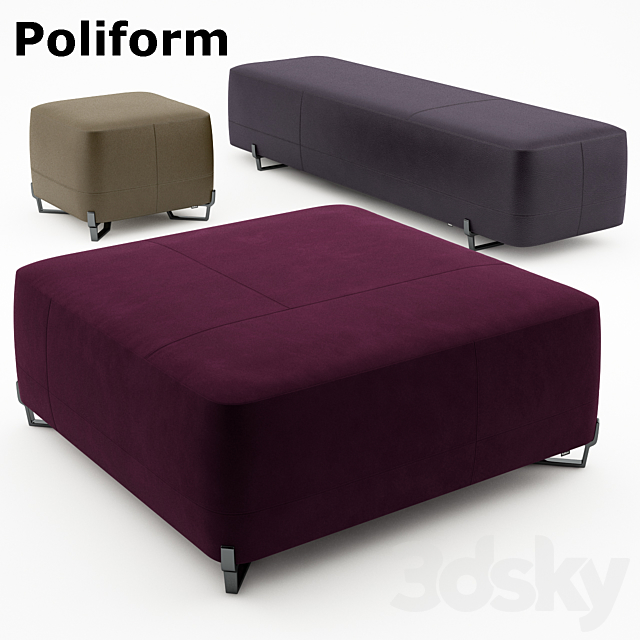 New York poufs – Poliform (news milano 2017) 3DSMax File - thumbnail 1