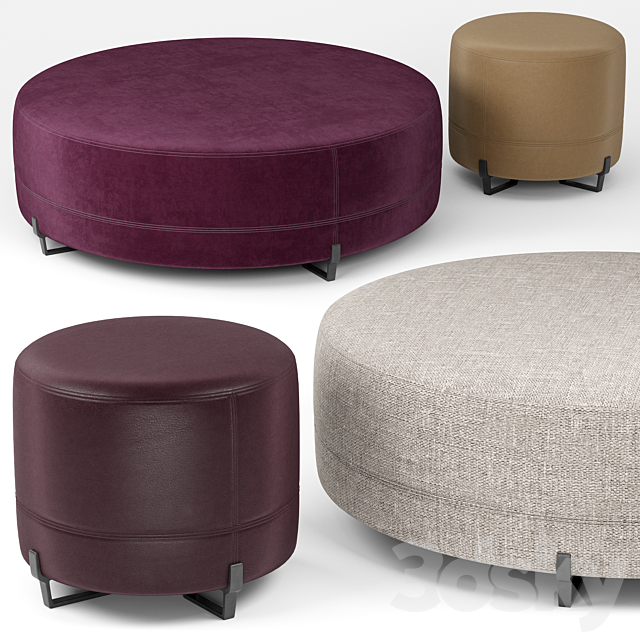 New York round poufs – Poliform 3DSMax File - thumbnail 1