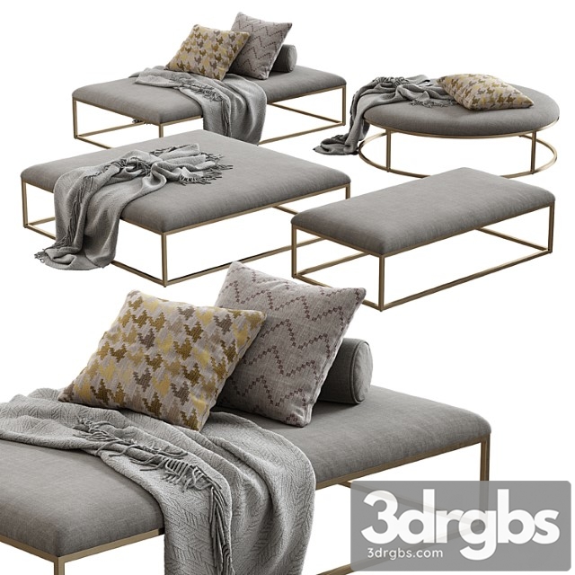 nicholas fabric coffee ottoman 3dsmax Download - thumbnail 1