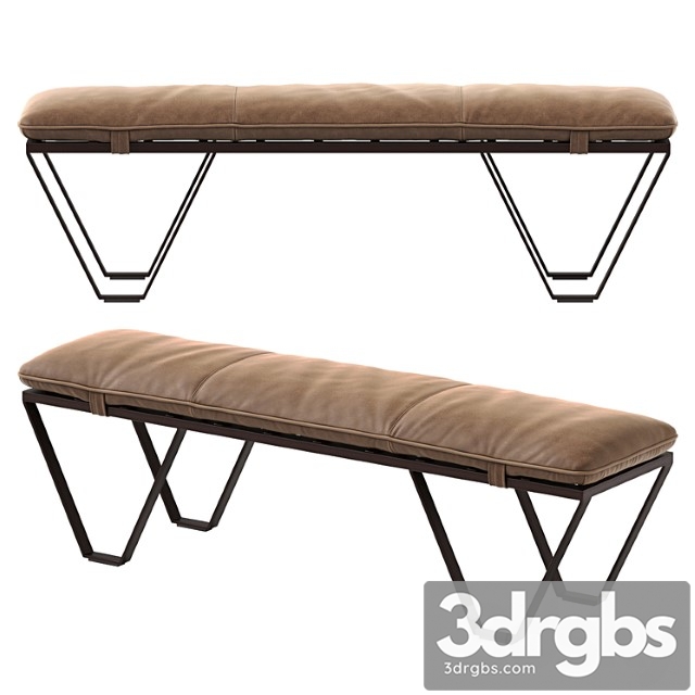 Nik leather bench 2 3dsmax Download - thumbnail 1