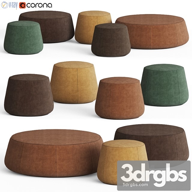 Nomad poufs tribu 2 3dsmax Download - thumbnail 1