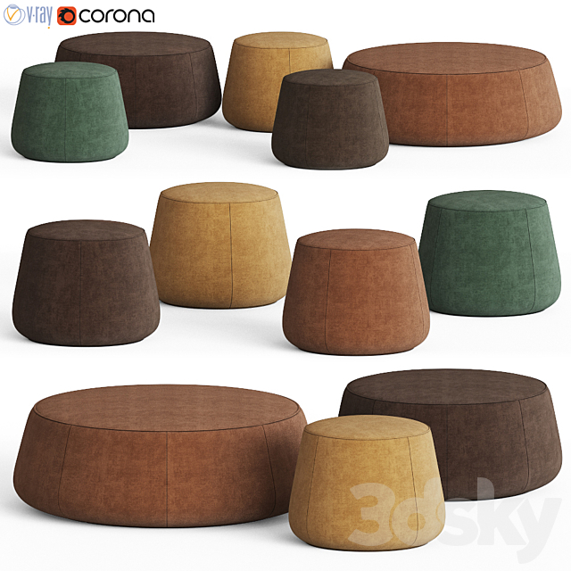 Nomad Poufs Tribu 3DSMax File - thumbnail 1