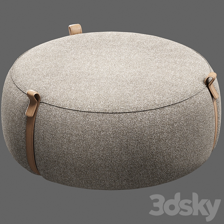 Notch pouffe 3DS Max Model - thumbnail 2