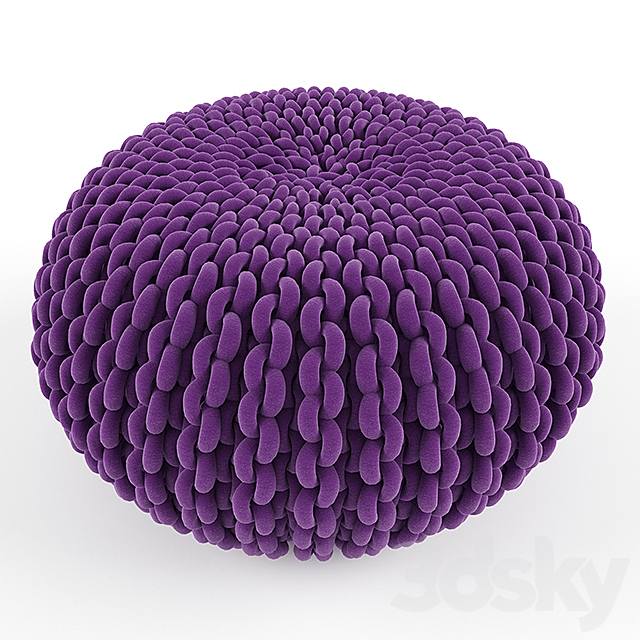 Oasis Knitted Pouf 3ds Max - thumbnail 1