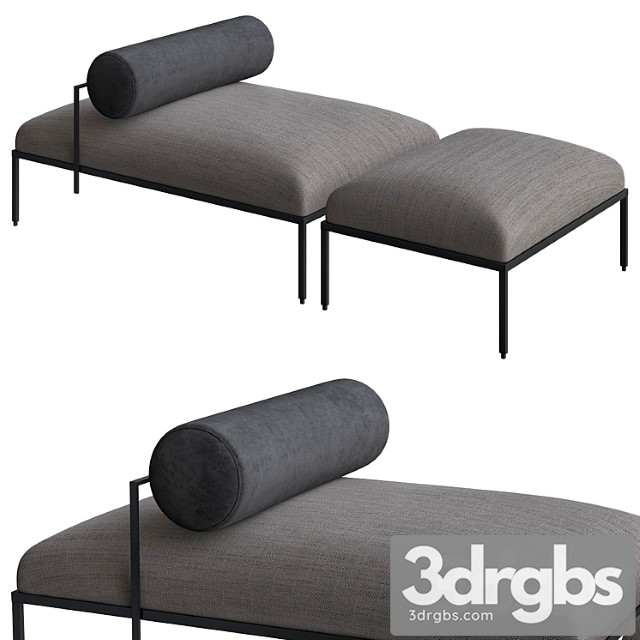 Oly Gallotti Radice Bench Pouf 3dsmax Download - thumbnail 1