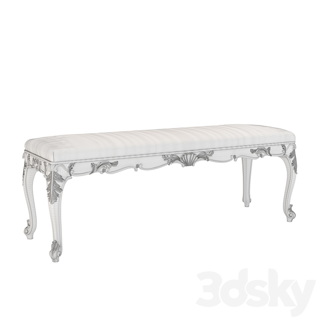 (OM) Bench Josephine Romano Home 3DS Max Model - thumbnail 3