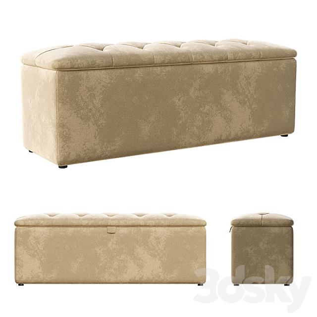 Orkney Storage Ottoman 3DSMax File - thumbnail 2