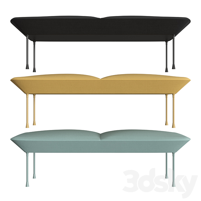 Oslo bench 3DSMax File - thumbnail 1