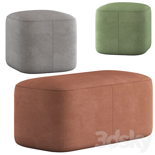 Oslo Home Alastar Ottomans 3DSMax File - thumbnail 2