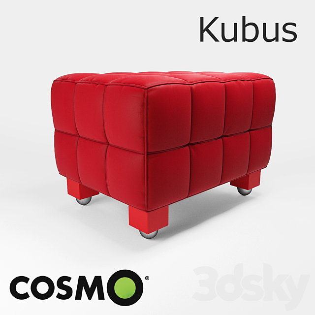 Ottoman Kubus 3DS Max Model - thumbnail 2