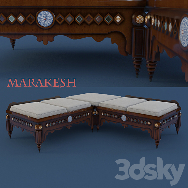 OTTOMAN MARRAKESH 3ds Max - thumbnail 1