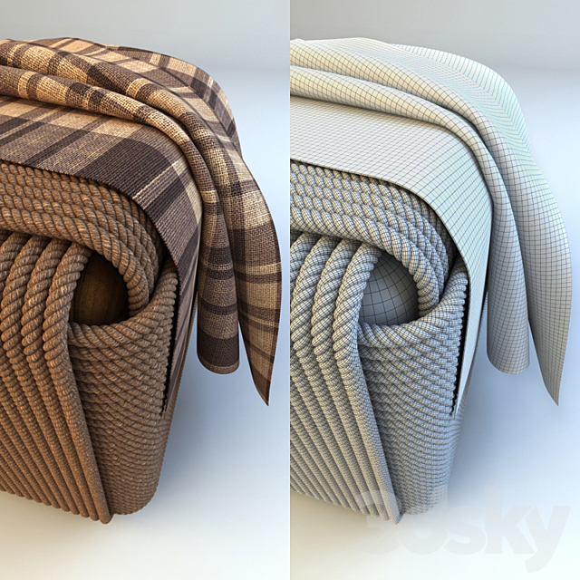 Ottoman rope 3DSMax File - thumbnail 3