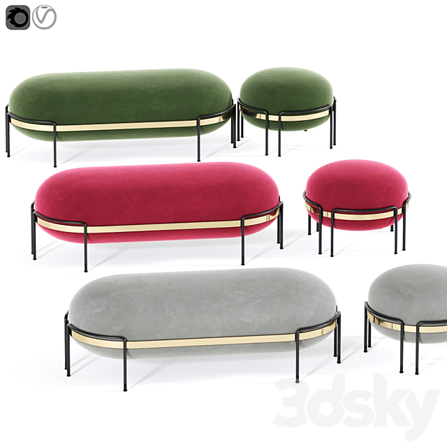 Ottoman set 3DSMax File - thumbnail 2