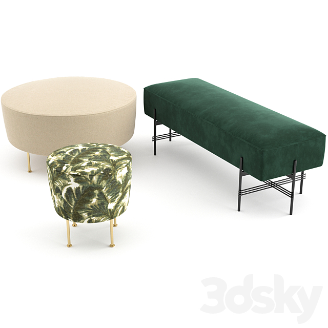 Ottomans and Poufs by GUBI 3ds Max - thumbnail 2