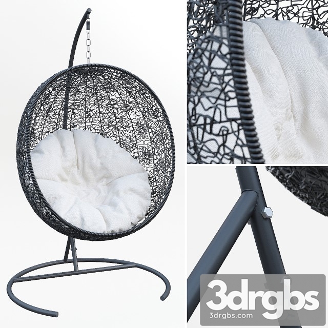 Outdoor Wicker Swing Chair 3dsmax Download - thumbnail 1