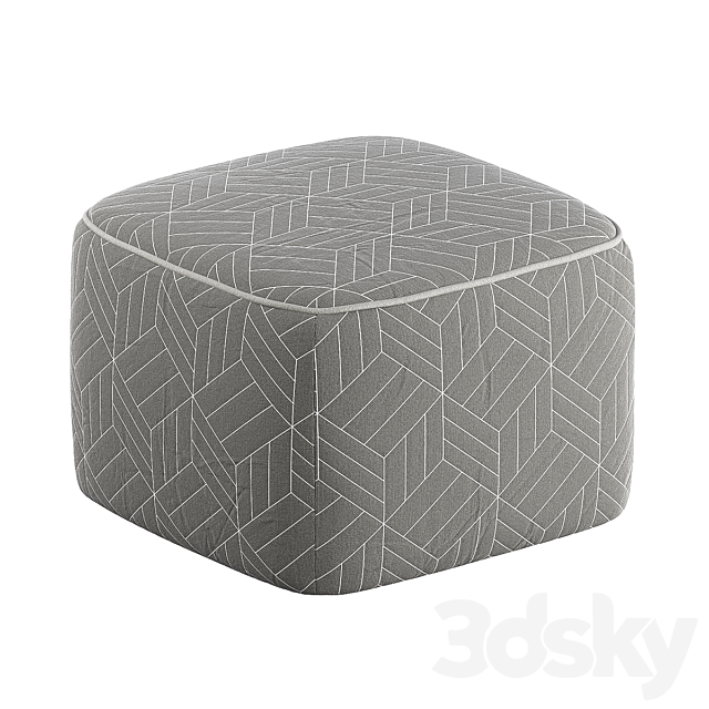 Padded stool Blomus CUBO 3DSMax File - thumbnail 1