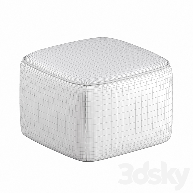 Padded stool Blomus CUBO 3DSMax File - thumbnail 2