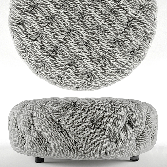 Padma Tufted Ottoman 3ds Max - thumbnail 2