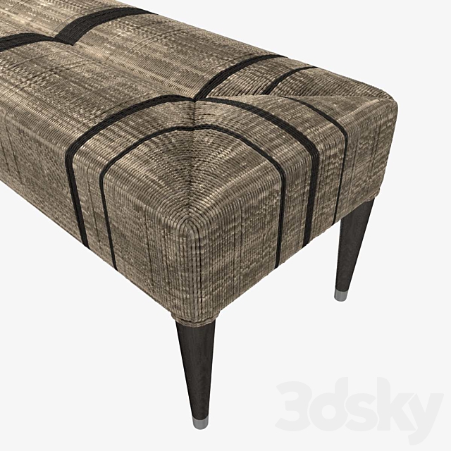 Palecek Fritz Rope Bench 3d model 3DS Max Model - thumbnail 2