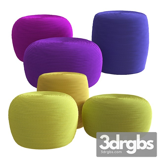 Paola lenti otto pouf 2 3dsmax Download - thumbnail 1