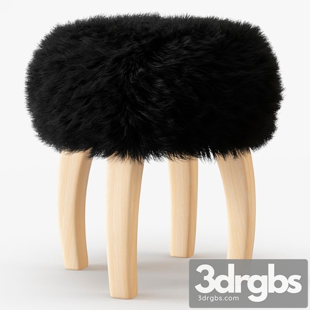 Patagonia sheepskin stool 2 3dsmax Download - thumbnail 1